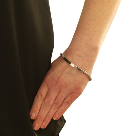 Tiffany & Co. Venetian Box Chain ID Bracelet 8 1/2" 8" - Sterling 925 Engravable - Picture 2 of 8